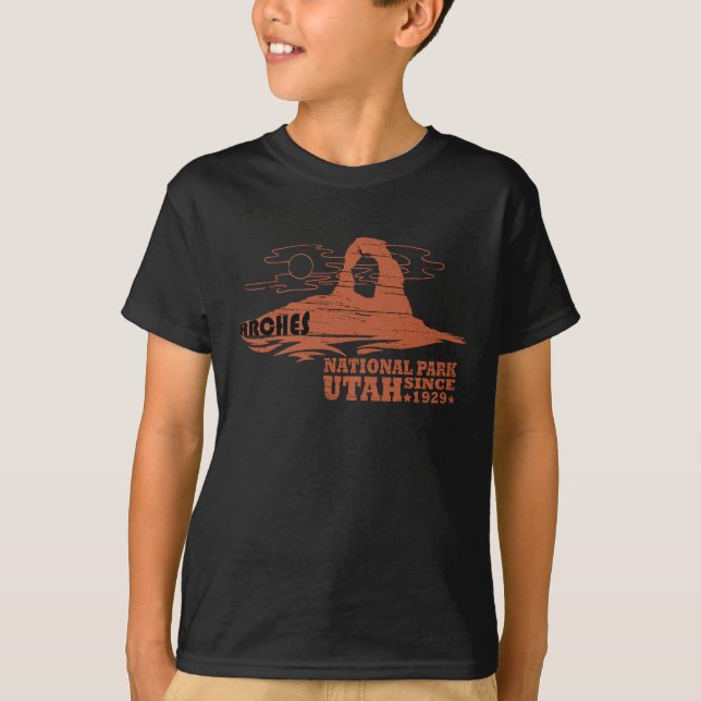 Arches Nationalpark Moab Utah Vintage Kunst T-Shirt (Vorderseite)
