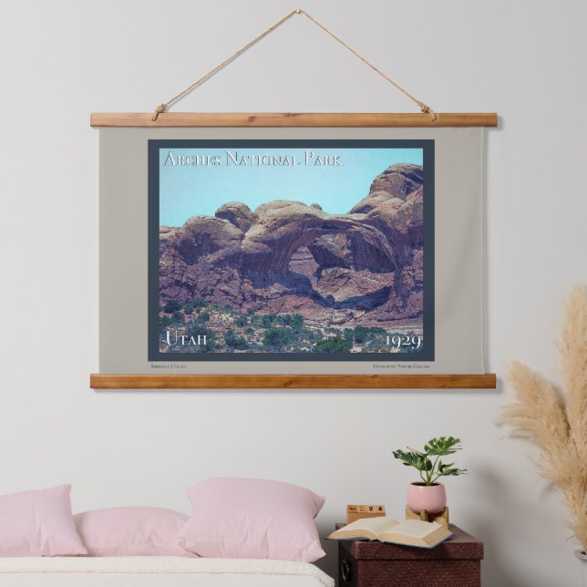 Arches Nationalpark Poster Wandteppich Mit Holzrahmen (Schlafzimmer)