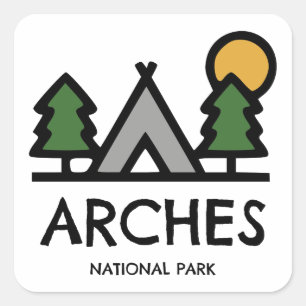 Arches Nationalpark Quadratischer Aufkleber