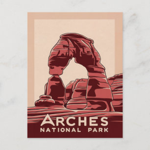 Arches Nationalpark Roter Felsen Feiertagspostkarte