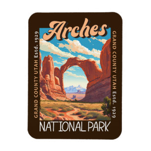Arches Nationalpark Utah Distressed Magnet