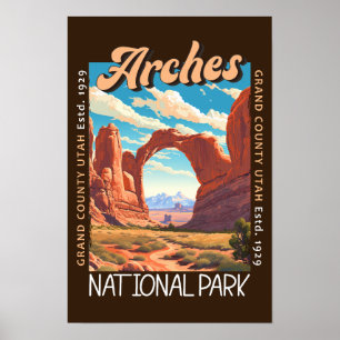 Arches Nationalpark Utah Distressed Poster