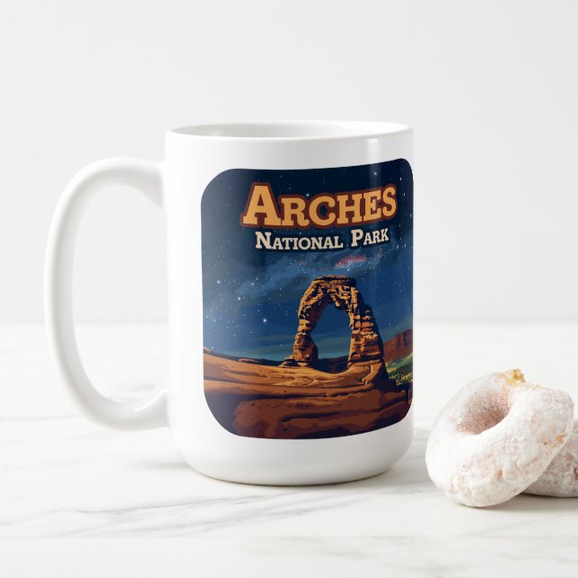 Arches Nationalpark Utah Fantastische Bergwelten Kaffeetasse (Mit Donut)