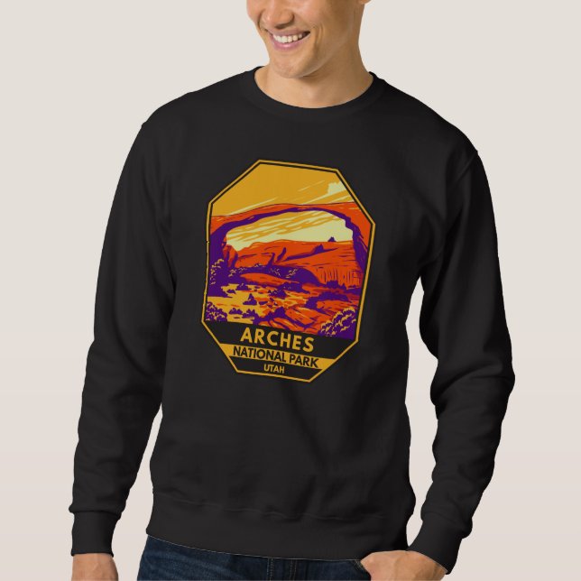 Arches Nationalpark Utah Landschaft Vintag Sweatshirt (Vorderseite)