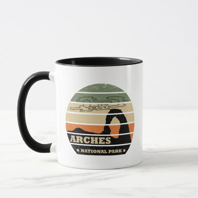 Arches Nationalpark Utah Vintager Parkplatz Tasse (Links)