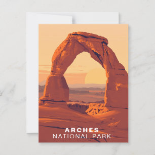 Arches Nationalpark Utau Vintage Art Postkarte
