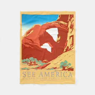Arches Nat'l Park, WPA Vintage Poster, Amerika ent Fleecedecke