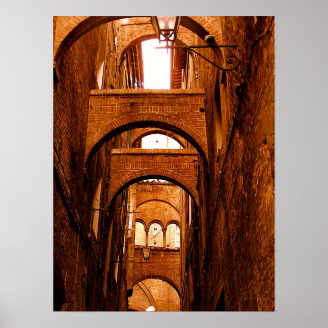 Arches of Siena Italien Poster (Vorne)