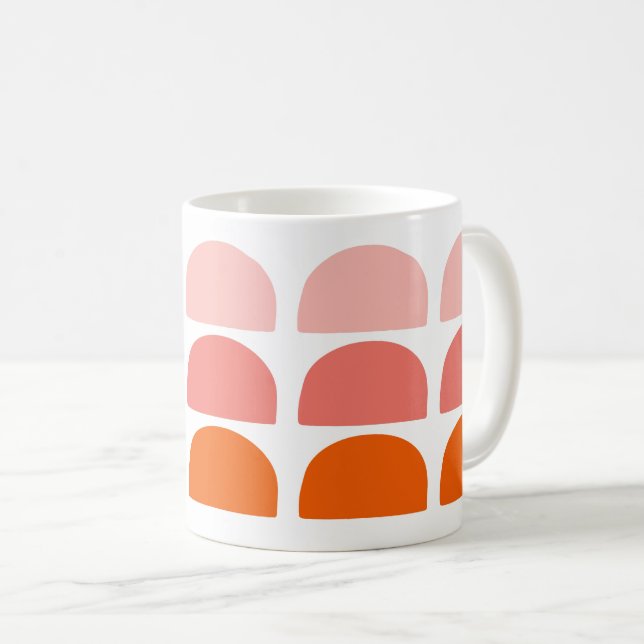 Arches Pink Coral Orange Kaffeetasse (VorderseiteRechts)