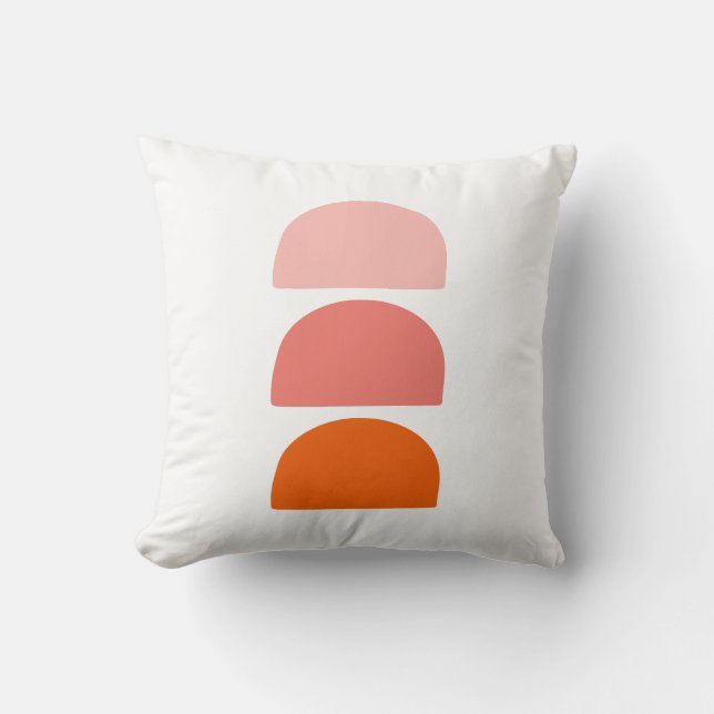 Arches Pink Coral Orange Kissen (Vorderseite)