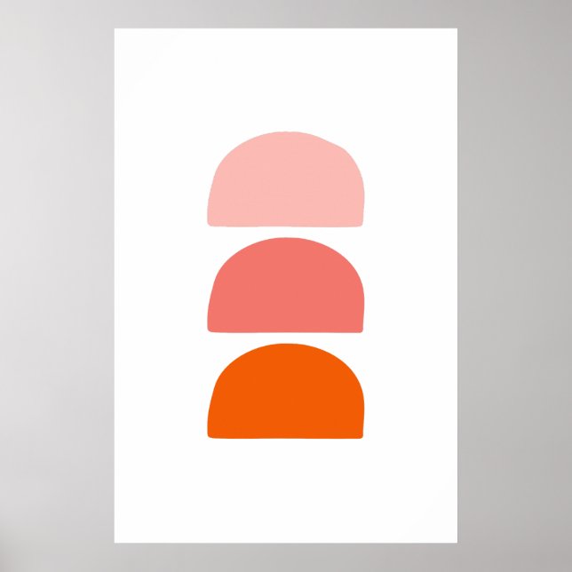 Arches Pink Coral Orange Poster (Vorne)