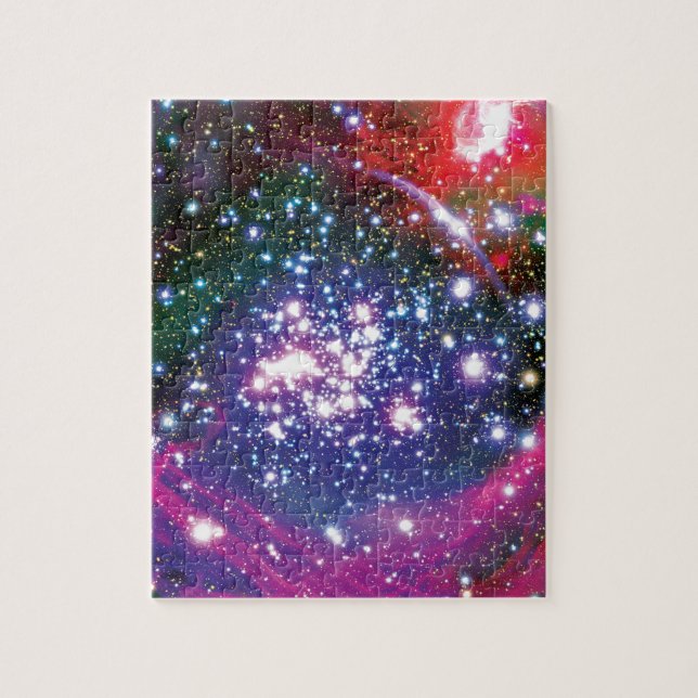 Arches Star Cluster Colorful Artist Impression Puzzle (Vertikal)