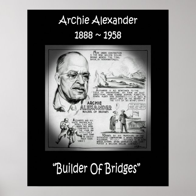 Archie Alexander ~ Mathematiker/Ingenieur~Builder Poster (Vorne)