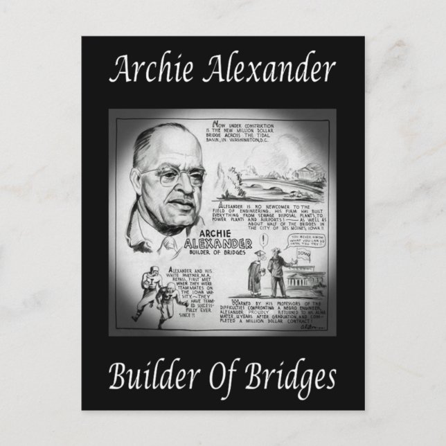 Archie Alexander ~ Mathematiker/Ingenieur ~Builder Postkarte (Vorderseite)