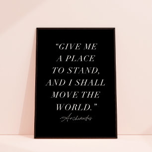 Archimedes Inspiration Zitat Art Print Poster