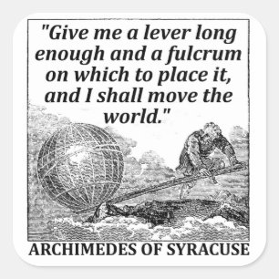 Archimedes Lever Quadratischer Aufkleber