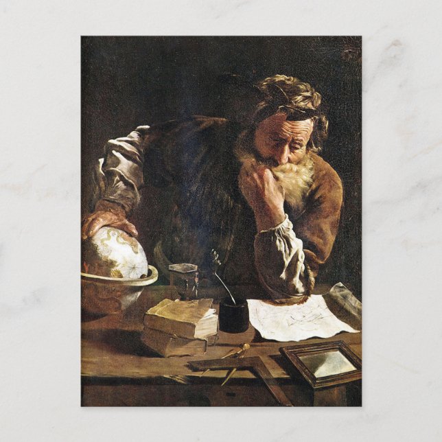 Archimedes Postkarte (Vorderseite)