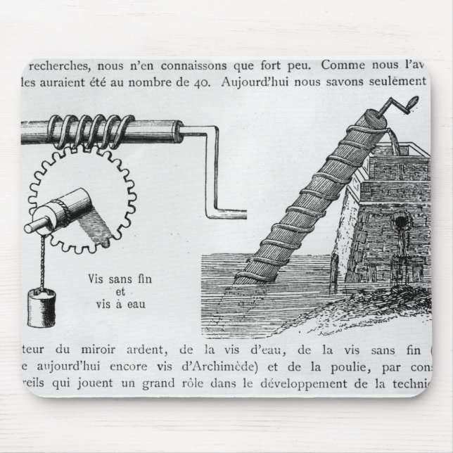 Archimedes-Schraube Mousepad (Vorne)