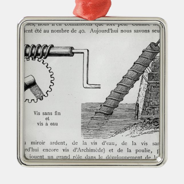 Archimedes-Schraube Ornament Aus Metall (Vorne)
