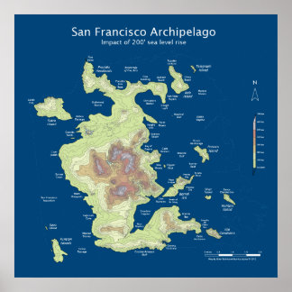 Archipel von San Francisco: Anstieg des Meeresspie Poster