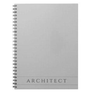 ARCHITECT 6.5x8.75 Gray Spiral Notebook Notizblock