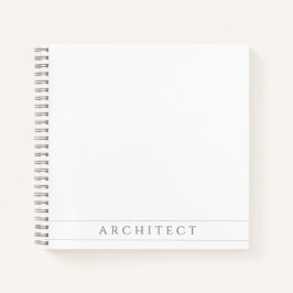 ARCHITECT 8.5" Square Spiral Notebook / Grau Notizbuch
