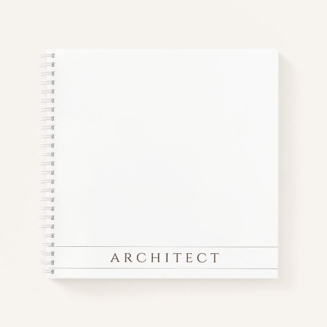 ARCHITECT 8.5" Square Spiral Notebook / Sepia Notizbuch (Vorderseite)