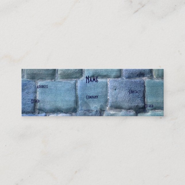 Architect Blue Sandstone Mini Visitenkarte (Vorderseite)