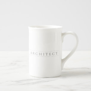 ARCHITECT Bone China Tasse / Grau