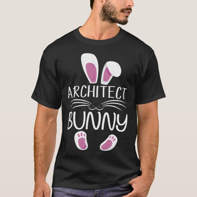 Architect Bunny Cute Matching Family Easter Day T-Shirt (Vorderseite)