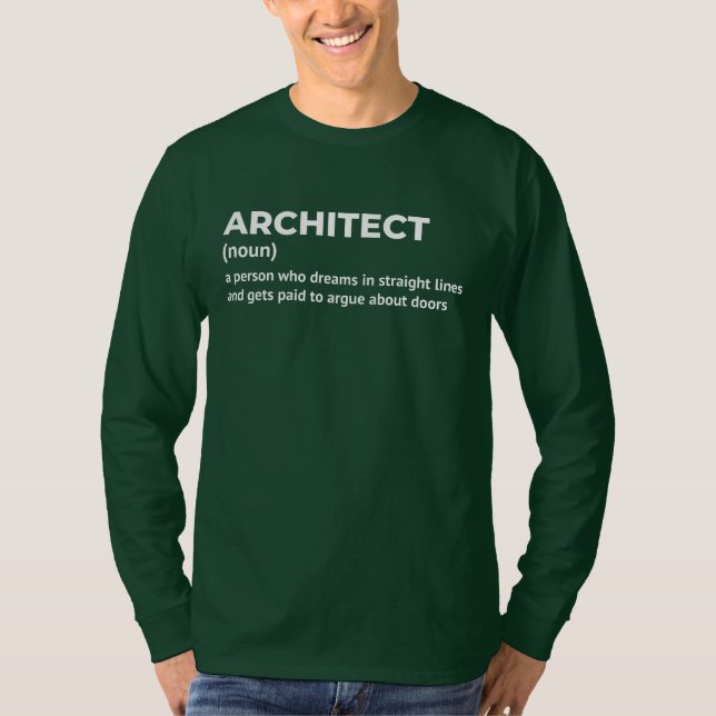 Architect Definition Satire Men's Long Sleeve Top (Vorderseite)