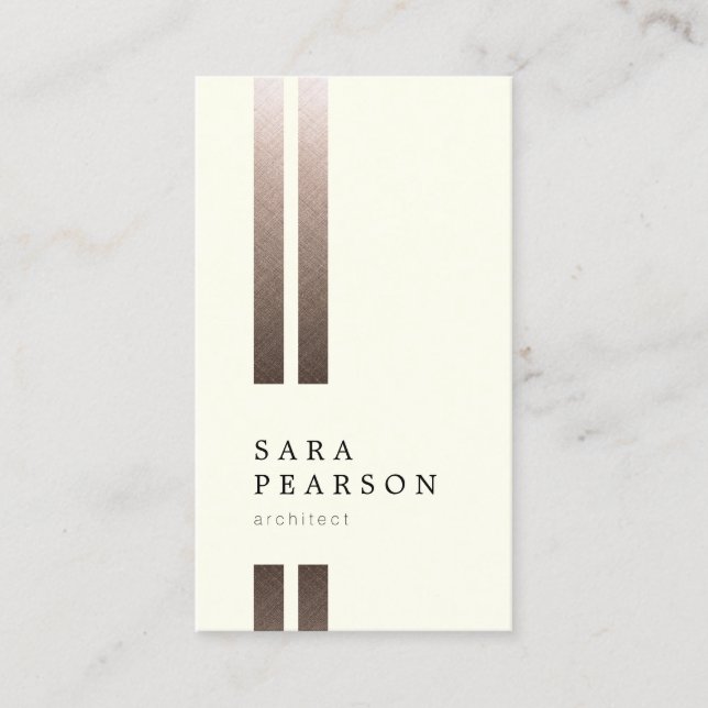 Architect Double Imitate Gold Stripe Visitenkarte (Vorderseite)