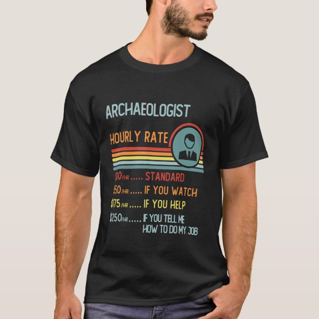 Architect Hourly Rate T-Shirt Retro Job Title (Vorderseite)