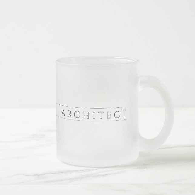 ARCHITECT Mattiertes Glas Tasse / Schwarz (Rechts)