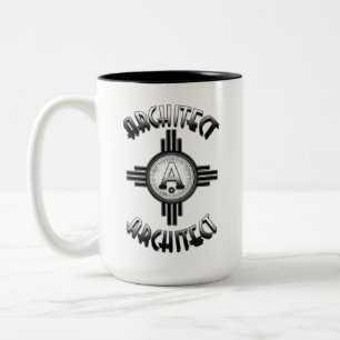 Architect Retro - Architekturmesse Zweifarbige Tasse