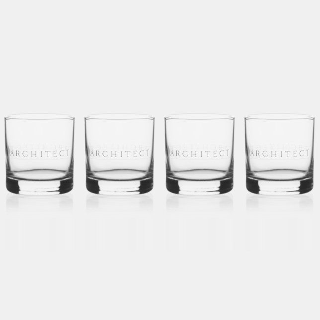 ARCHITECT Rocks Glass Trinkbehälter Set / Grau Whiskyglas (Vorderseite)