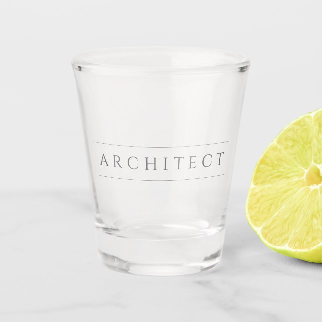 ARCHITECT-Schiebeglas / Grau Schnapsglas (Vorderseite)