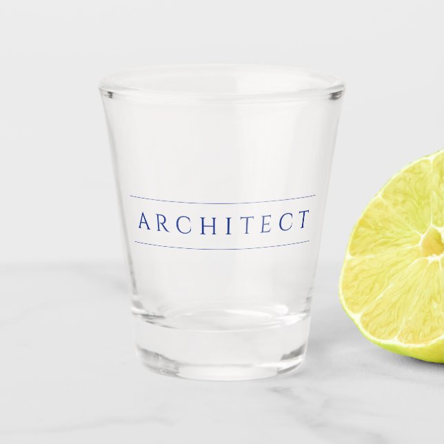 ARCHITECT-Schießglas / Navy Blue Schnapsglas (Vorderseite)