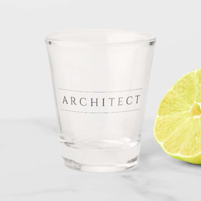 ARCHITECT-Shotglas/Sepia Schnapsglas (Vorderseite)