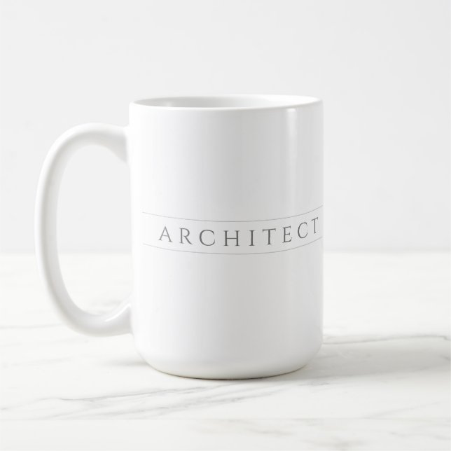 ARCHITECT Tall Weiße Tasse / Grau (Links)