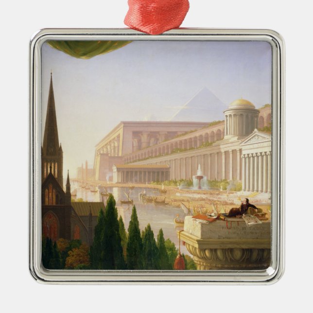 Architect's Dream (von Thomas Cole) Ornament Aus Metall (Vorne)