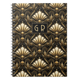 Architectural Art Deco | Custom Initials Notizblock