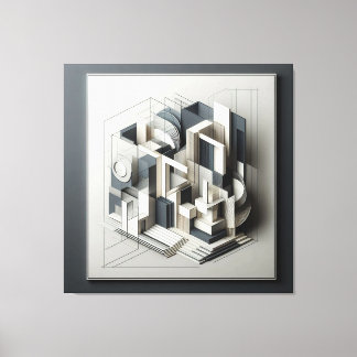 Architectural Depth Matrix Leinwanddruck