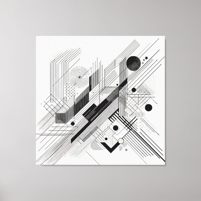 Architectural Line Matrix Leinwanddruck (Vorderseite)