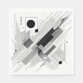 Architectural Line Matrix Serviette