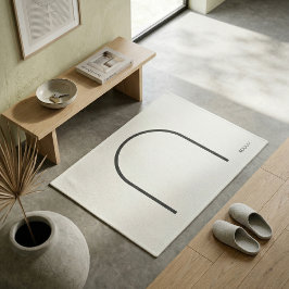 Architectural Off-White Fine Line Japandi Minimali Fußmatte