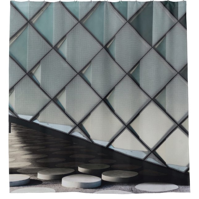 Architectural photography of concrete wall duschvorhang (Vorderseite)