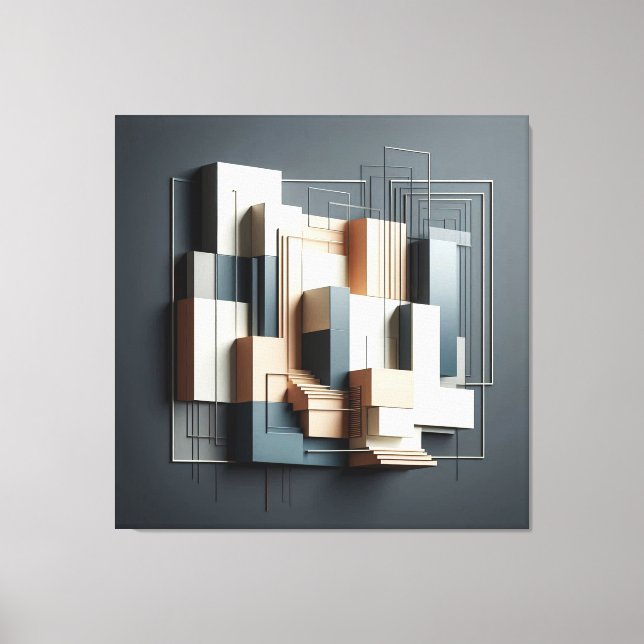 Architectural Relief Structure Leinwanddruck (Vorderseite)