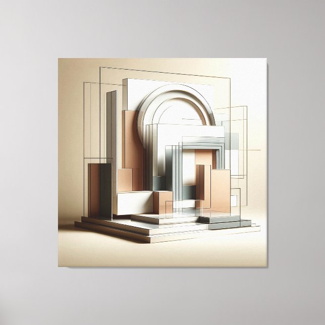 Architectural Sculptural Form Leinwanddruck (Vorderseite)
