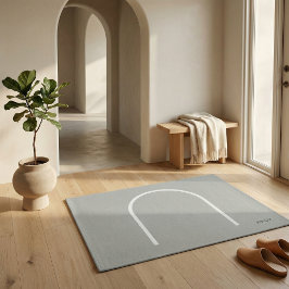 Architectural Stone Grey Arch Japandi Style Modern Fußmatte